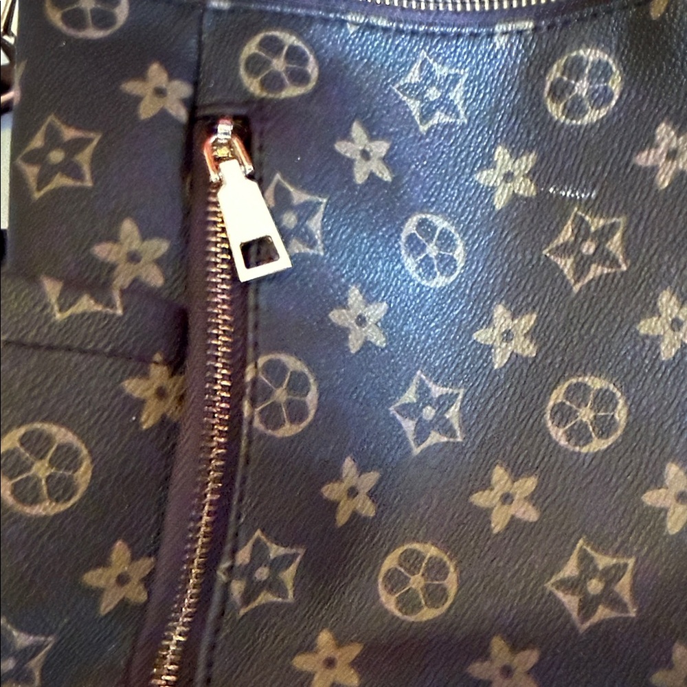 Elegant Brown Patterned Backpack - image 5